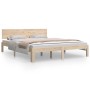 Estructura de cama de madera maciza de pino 160x200 cm de , Camas y somieres - Ref: Foro24-810505, Precio: 127,64 €, Descuent...