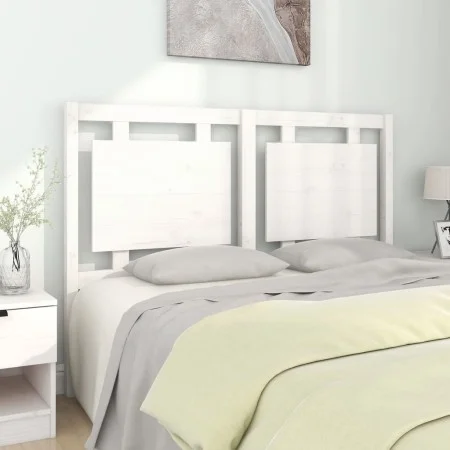 Cabecero de cama madera maciza de pino blanco 140,5x4x100 cm de , Cabeceros y pies de cama - Ref: Foro24-817936, Precio: 78,5...