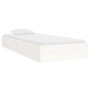 Estructura de cama individual madera maciza blanco 90x190 cm de , Camas y somieres - Ref: Foro24-820068, Precio: 93,10 €, Des...
