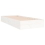 Estructura de cama individual madera maciza blanco 90x190 cm de , Camas y somieres - Ref: Foro24-820068, Precio: 93,10 €, Des...