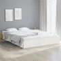 White solid wood bed frame 200x200 cm by , Beds and slatted bases - Ref: Foro24-820023, Price: 142,02 €, Discount: %