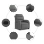 Sillón reclinable de tela gris oscuro en Sillones | Comprar online en Foru.es