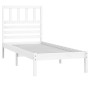 Estructura de cama madera maciza de pino blanco 75x190 cm de , Camas y somieres - Ref: Foro24-3100984, Precio: 99,52 €, Descu...