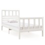 Estructura de cama individual madera maciza blanco 75x190 cm de , Camas y somieres - Ref: Foro24-3101114, Precio: 111,62 €, D...