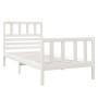 Estructura de cama individual madera maciza blanco 75x190 cm de , Camas y somieres - Ref: Foro24-3101114, Precio: 111,62 €, D...
