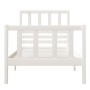 Estructura de cama individual madera maciza blanco 75x190 cm de , Camas y somieres - Ref: Foro24-3101114, Precio: 111,62 €, D...