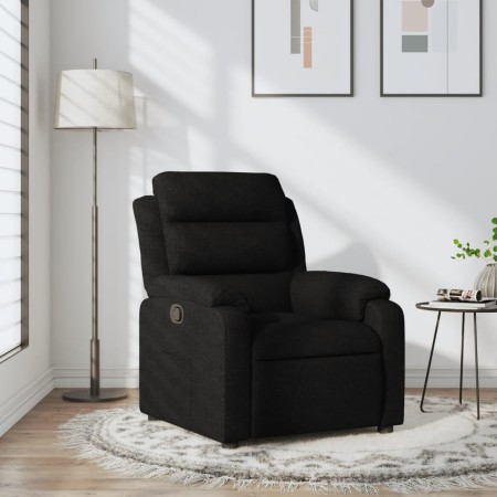 Sillón reclinable de tela negra en Sillones | Comprar online en Foru.es