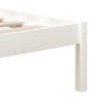 Estructura cama doble pequeña madera maciza blanco 120x190 cm de , Camas y somieres - Ref: Foro24-3101189, Precio: 131,07 €, ...