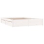 Estructura de cama con cajones blanco 120x190 cm de , Camas y somieres - Ref: Foro24-3103494, Precio: 235,21 €, Descuento: %