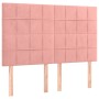 Cabeceros 4 unidades terciopelo rosa 72x5x78/88 cm de , Cabeceros y pies de cama - Ref: Foro24-3116385, Precio: 96,46 €, Desc...