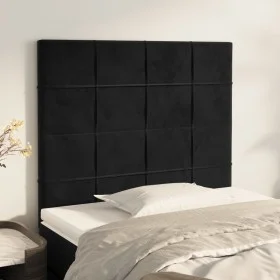 Cabeceros 2 unidades de terciopelo negro 80x5x78/88 cm de , Cabeceros y pies de cama - Ref: Foro24-3116364, Precio: 66,77 €, ...