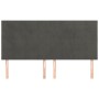 Cabeceros 4 unidades de terciopelo gris oscuro 80x5x78/88 cm de , Cabeceros y pies de cama - Ref: Foro24-3116387, Precio: 114...