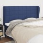 Cabecero con orejas de tela azul 163x23x118/128 cm de , Cabeceros y pies de cama - Ref: Foro24-3117968, Precio: 115,48 €, Des...