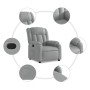 Sillón reclinable de tela gris claro en Sillones | Comprar online en Foru.es