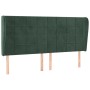 Cabecero con orejas de terciopelo verde oscuro 183x23x118/128cm de , Cabeceros y pies de cama - Ref: Foro24-3118019, Precio: ...