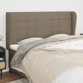 Headboard with ears in taupe gray fabric 203x23x118/128 cm by , Headboards and footboards - Ref: Foro24-3117982, Price: 148,7...
