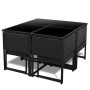Set comedor de jardín 9 piezas y cojines ratán sintético negro de vidaXL, Conjuntos de jardín - Ref: Foro24-42759, Precio: 46...