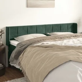 Cabecero de terciopelo verde oscuro 183x16x78/88 cm de , Cabeceros y pies de cama - Ref: Foro24-3118831, Precio: 84,37 €, Des...