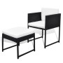 Set comedor de jardín 9 piezas y cojines ratán sintético negro de vidaXL, Conjuntos de jardín - Ref: Foro24-42759, Precio: 46...