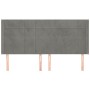 Cabecero con orejas de terciopelo gris claro 163x16x118/128 cm de , Cabeceros y pies de cama - Ref: Foro24-3119634, Precio: 1...