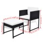 Set comedor de jardín 9 piezas y cojines ratán sintético negro de vidaXL, Conjuntos de jardín - Ref: Foro24-42759, Precio: 46...
