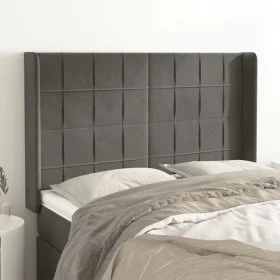 Kopfteil mit dunkelgrauen Samtohren 147x16x118/128 cm von , Kopf- und Fußteile - Ref: Foro24-3119629, Preis: 105,17 €, Rabatt: %
