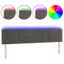 Dunkelgraues Samtkopfteil mit LED 160x5x78/88 cm von , Kopf- und Fußteile - Ref: Foro24-3121667, Preis: 70,11 €, Rabatt: %