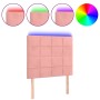 Cabecero con luces LED terciopelo rosa 80x5x118/128 cm de , Cabeceros y pies de cama - Ref: Foro24-3122459, Precio: 57,72 €, ...