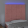 Cabecero con luces LED terciopelo rosa 80x5x118/128 cm de , Cabeceros y pies de cama - Ref: Foro24-3122459, Precio: 57,72 €, ...