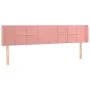 Rosa Samtkopfteil mit LED 163x16x78/88 cm von , Kopf- und Fußteile - Ref: Foro24-3123295, Preis: 78,40 €, Rabatt: %