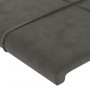Cabecero con LED de terciopelo gris oscuro 203x16x118/128 cm de , Cabeceros y pies de cama - Ref: Foro24-3124115, Precio: 127...