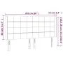 Dunkelbraunes Stoffkopfteil mit LED 203x16x118/128 cm von , Kopf- und Fußteile - Ref: Foro24-3124073, Preis: 123,72 €, Rabatt: %