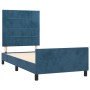Estructura cama con cabecero terciopelo azul oscuro 80x200 cm de , Camas y somieres - Ref: Foro24-3125725, Precio: 130,67 €, ...