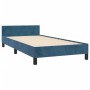 Estructura cama con cabecero terciopelo azul oscuro 80x200 cm de , Camas y somieres - Ref: Foro24-3125725, Precio: 130,67 €, ...