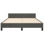 Estructura cama con cabecero terciopelo gris oscuro 140x190 cm de , Camas y somieres - Ref: Foro24-3125752, Precio: 205,83 €,...