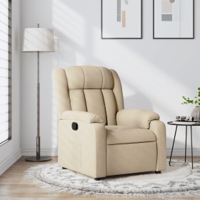 Sillón reclinable de tela color crema en Sillones | Comprar online en Foru.es