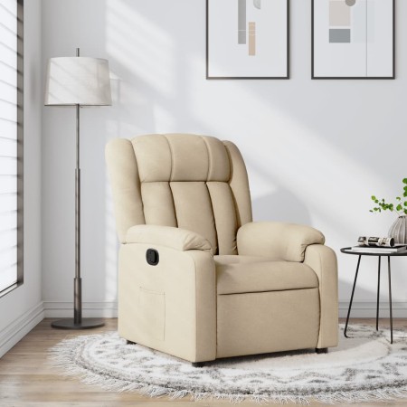 Sillón reclinable de tela color crema en Sillones | Comprar online en Foru.es