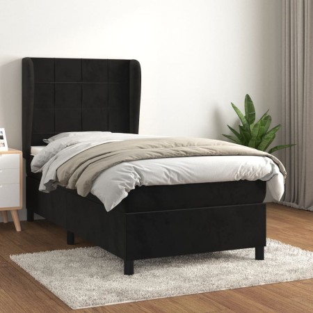 Cama box spring con colchón terciopelo negro 80x200 cm de , Camas y somieres - Ref: Foro24-3129179, Precio: 361,50 €, Descuen...
