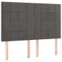 Box spring bed with dark gray velvet mattress 140x190 cm by , Beds and slatted bases - Ref: Foro24-3129208, Price: 502,51 €, ...