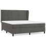 Cama box spring con colchón terciopelo gris oscuro 160x200 cm de , Camas y somieres - Ref: Foro24-3129220, Precio: 540,83 €, ...
