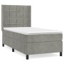 Cama box spring con colchón terciopelo gris claro 80x200 cm de , Camas y somieres - Ref: Foro24-3132645, Precio: 333,75 €, De...