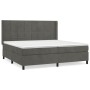 Cama box spring con colchón terciopelo gris oscuro 200x200 cm de , Camas y somieres - Ref: Foro24-3132700, Precio: 621,27 €, ...