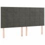 Cama box spring con colchón terciopelo gris oscuro 200x200 cm de , Camas y somieres - Ref: Foro24-3132700, Precio: 621,27 €, ...