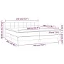 Box spring bed with LED mattress dark brown fabric 200x200 cm by , Beds and slatted bases - Ref: Foro24-3133744, Price: 593,7...