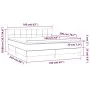 Box spring bed with mattress and LED dark gray velvet 160x200 cm by , Beds and slatted bases - Ref: Foro24-3134412, Price: 49...