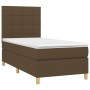Cama box spring colchón luces LED tela marrón oscuro 100x200cm de , Camas y somieres - Ref: Foro24-3135416, Precio: 346,88 €,...