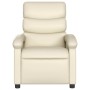 Sillón reclinable de piel sintética color crema en Sillones | Comprar online en Foru.es