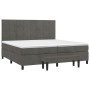 Cama box spring con colchón terciopelo gris oscuro 200x200 cm de , Camas y somieres - Ref: Foro24-3137864, Precio: 708,39 €, ...