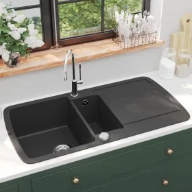Küchenspüle mit zwei Granitbecken von vidaXL, Sinkt - Ref: Foro24-142946, Preis: 232,68 €, Rabatt: %