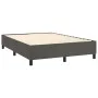 Box spring bed with mattress and LED dark gray velvet 140x200 cm by , Beds and slatted bases - Ref: Foro24-3139566, Price: 47...